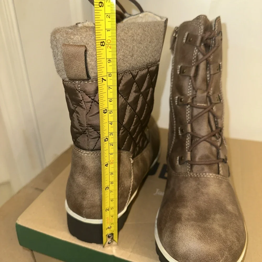 JBU by Jambu Summit Women Size 9.5 Wide Water-Proof Boots Tobacco Brown B2SMT54W